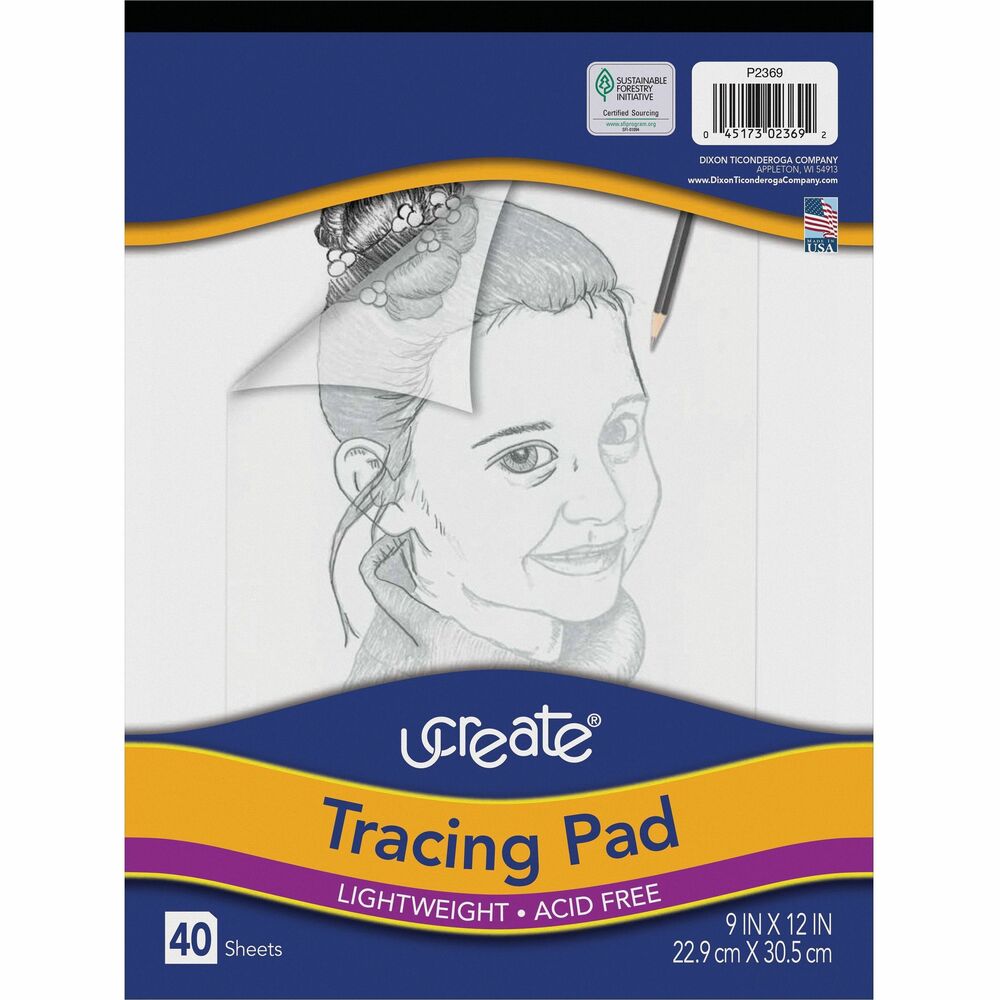 Image of Pacon Tracing Pad,F/Sketches and Overlays,9"x12",40 Sheets, WE