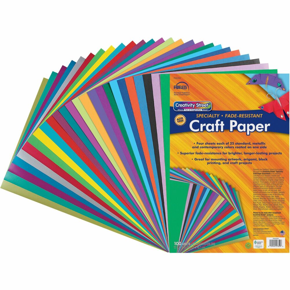 Image of Pacon Fadeless Art Paper, 12"x18", 100/PK, Assorted