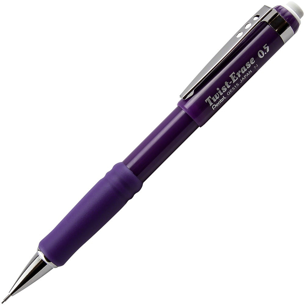 Image of Pentel Mechanical Pencil, W/ Twist Eraser, 0.5 mm, Violet