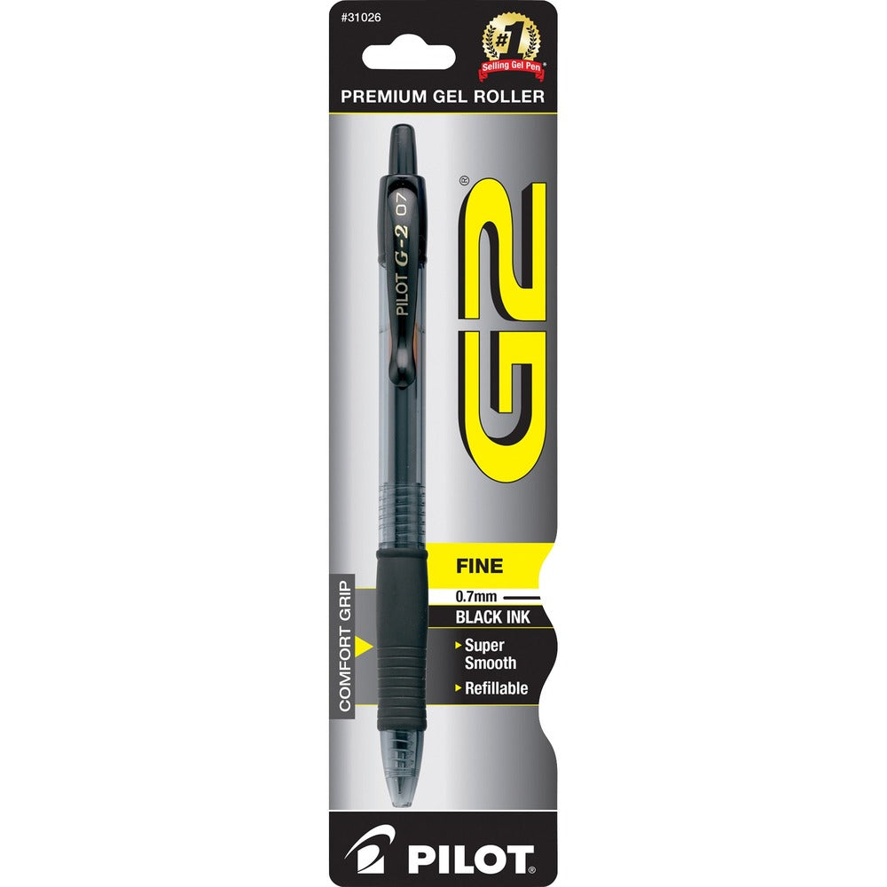 Image of Pilot G2 Gel Pen, Retractable, Fine Point, Black