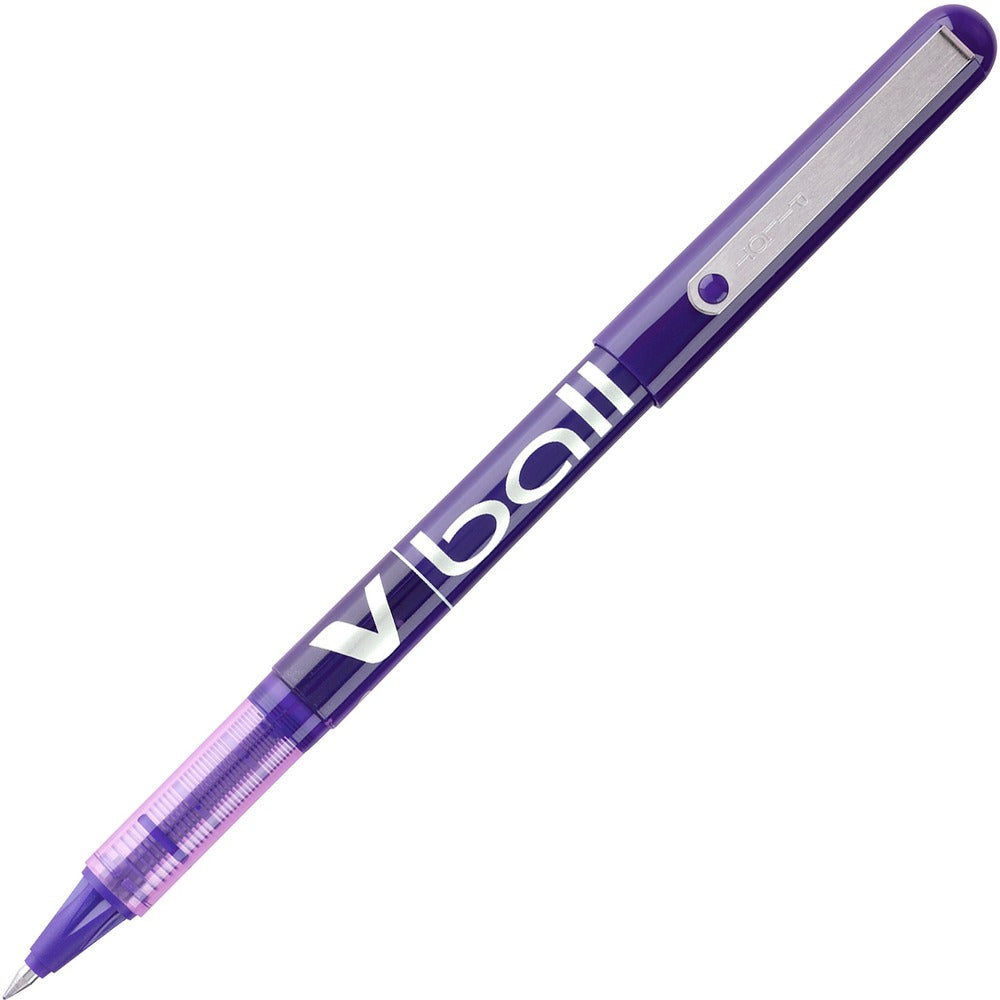 Image of Pilot Roller Pen, V-Ball Liquid Ink, Xtra Fine, Purple Barrel/ Ink
