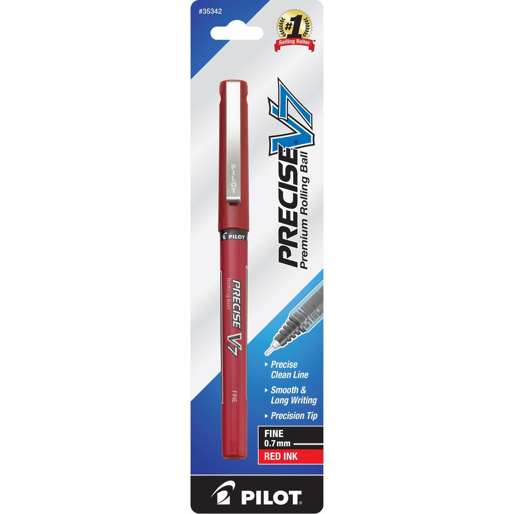 Image of Pilot Pen, Rollerball, Nonrefillable, 0.7mm, Red Barrel/Ink