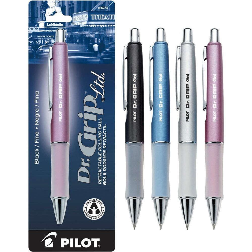 Image of Pilot Pen, Gel, Retractable, Black Ink/Assorted Barrel