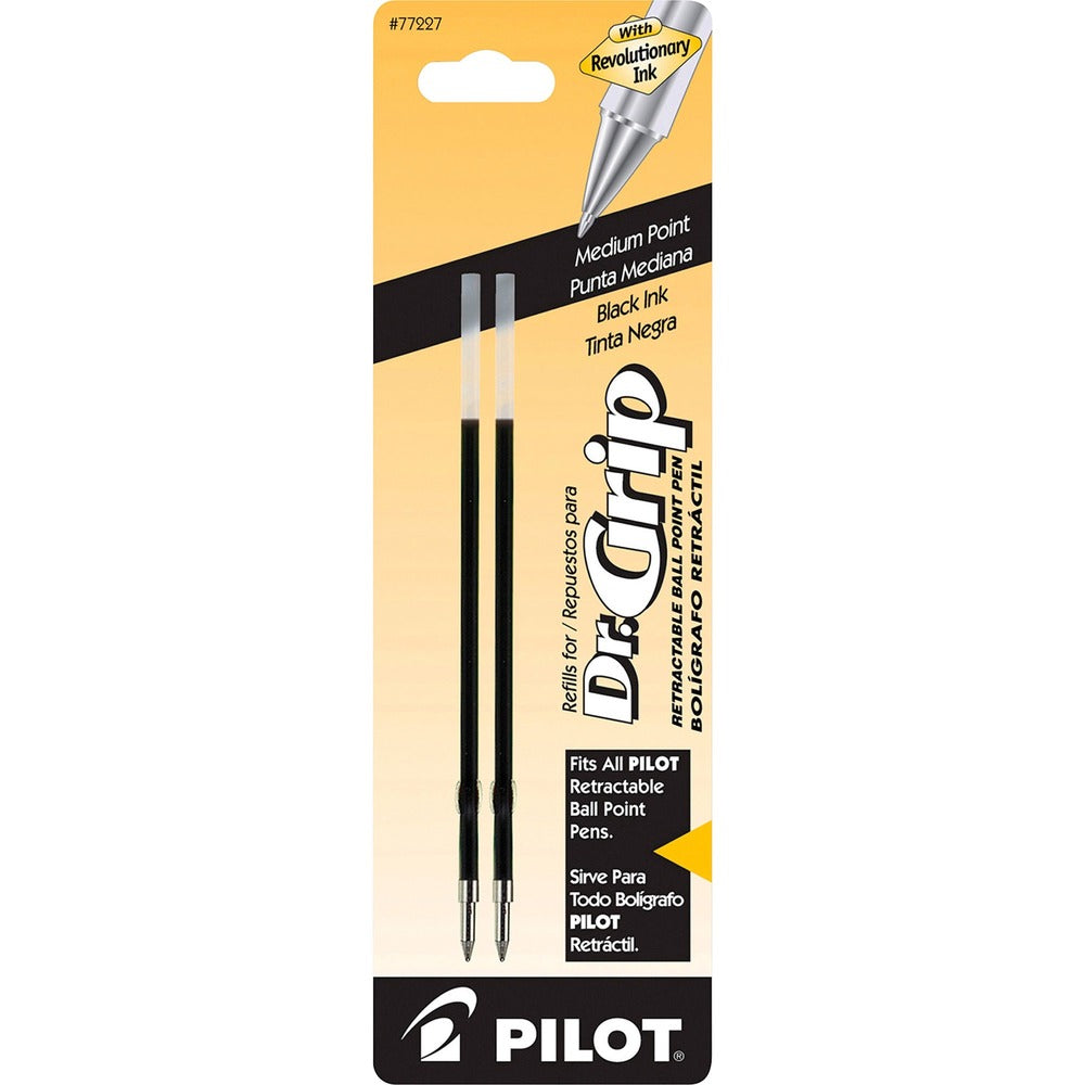 Image of Pilot Refills, f/Retractable Gel Pens, Medium Point, 2/PK, BK Ink