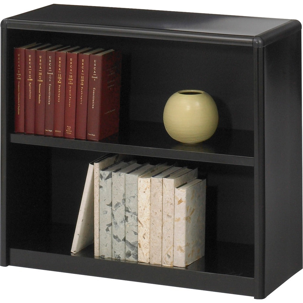 Image of Safco 2 Shelf Bookcase, 31-3/4"x13-1/2"x28", Black