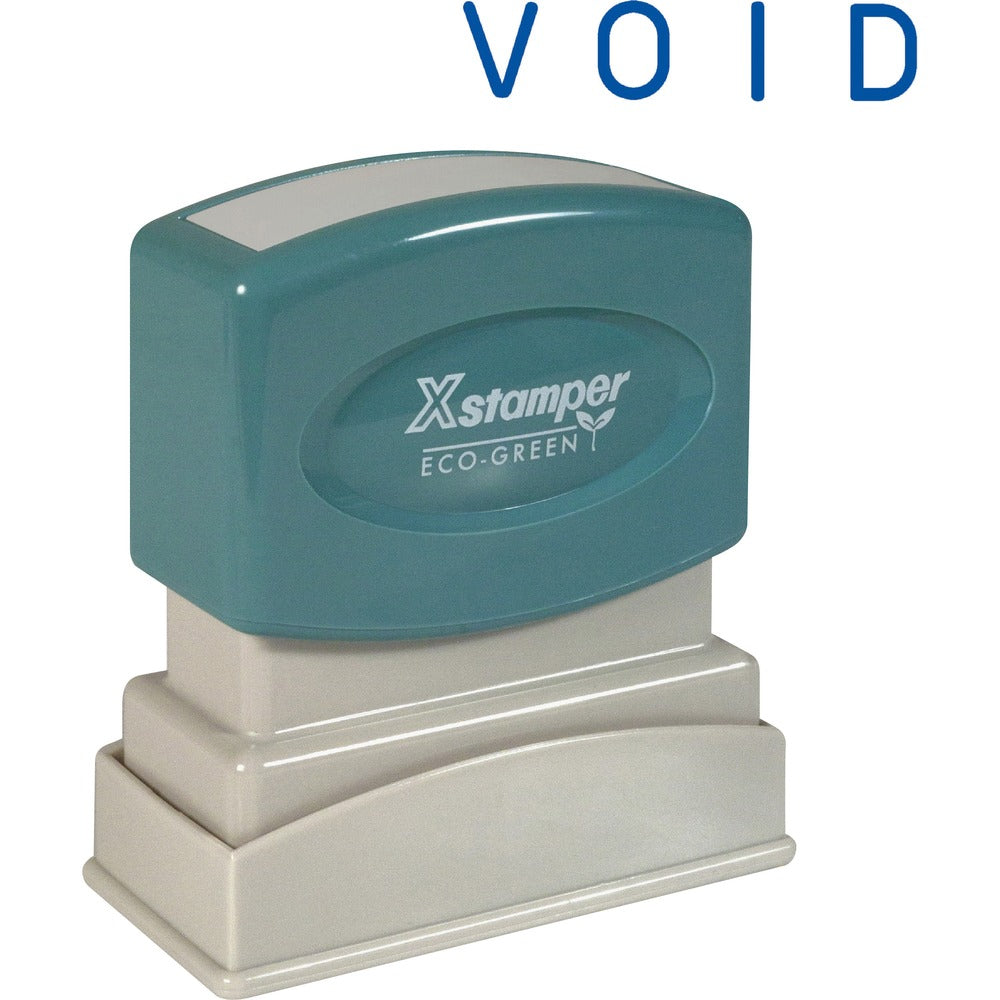 Image of Shachihata Inc "Void" Pre-ink Stamp, 1/2"x1-5/8" Impression, Blue Ink