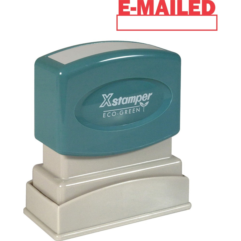 Image of Shachihata Inc "E-Mailed" Ink Stamp, 1/2"x1-5/8", Red Ink