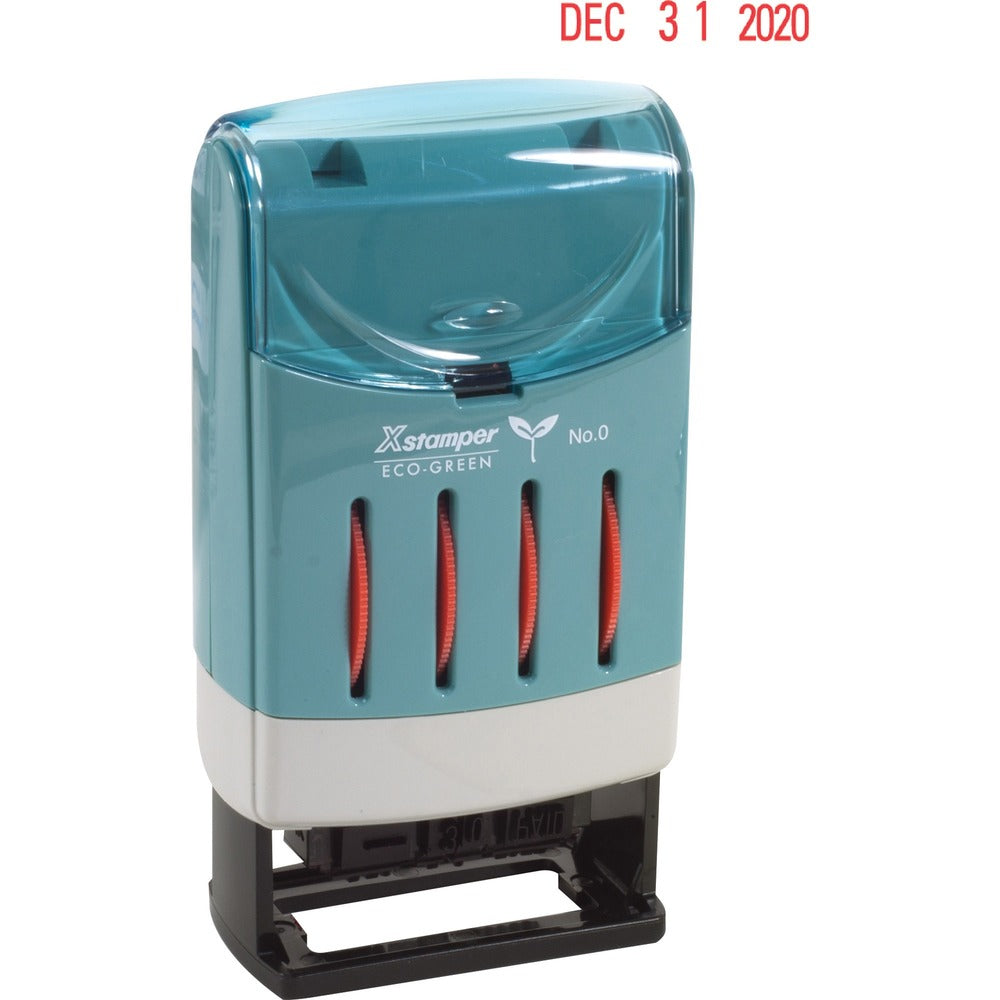 Image of Shachihata Inc Line Daters, Prints Month/Day/Year, Small, 7/8"x1/8", Red