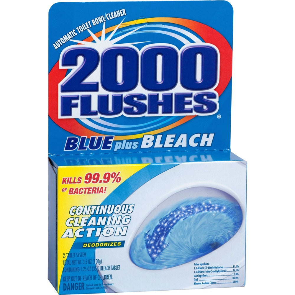 Image of WD-40 Company Toilet Bowl Cleaner, Bleach Tablets, 2/Pk, 3-1/2 oz, Blue