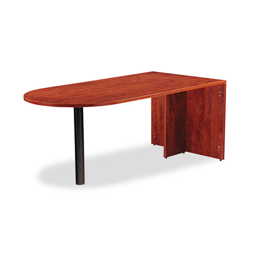 Image of Alera® Alera Valencia Series D-Top Desk, 71" X 35.5" X 29.63", Medium Cherry