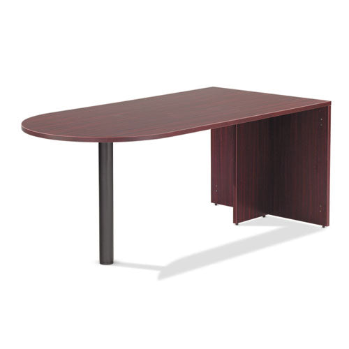 Image of Alera® Alera Valencia Series D-Top Desk, 71" X 35.5" X 29.63", Mahogany