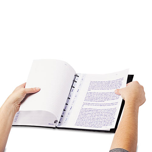 Image of Blueline® MiracleBind Notebook, 1-Subject, Medium/College Rule, Black Cover, (75) 11 x 9.06 Sheets