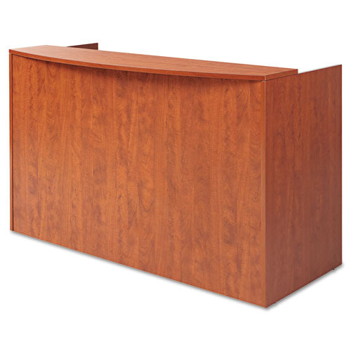 Image of Alera® Alera Valencia Series Reception Desk With Transaction Counter, 71" X 35.5" X 29.5" To 42.5", Medium Cherry