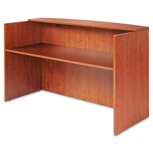Image of Alera® Alera Valencia Series Reception Desk With Transaction Counter, 71" X 35.5" X 29.5" To 42.5", Medium Cherry