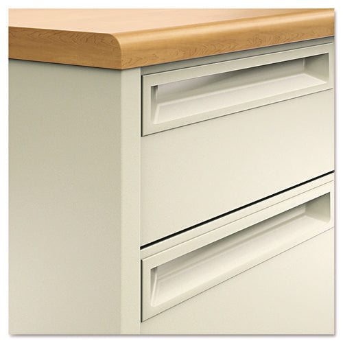Image of HON® 38000 Series Double Pedestal Desk, 72" X 36" X 29.5", Harvest/putty