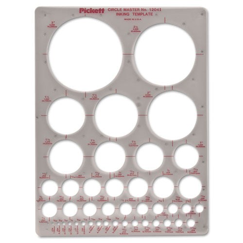 Image of Chartpak® Templates, Circles, 7 X 10, Smoke