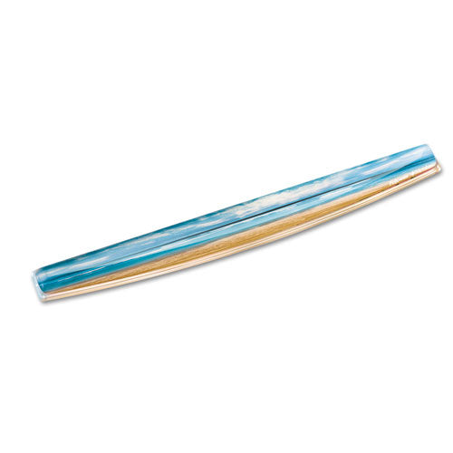 Image of Fellowes® Photo Gel Keyboard Wrist Rest with Microban Protection, 18.56 x 2.31, Sandy Beach Design
