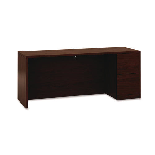 Image of HON® 10500 Series Full-Height Left Pedestal Credenza, 72w X 24d X 29.5h, Mahogany