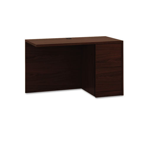 Image of HON® 10500 Series L Workstation Return, Full-Height Right Ped, 48w x 24d x 29.5h, Mahogany