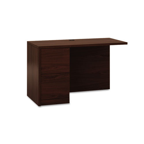 Image of HON® 10500 Series L Workstation Return, Full-Height Left Ped, 48w x 24d x 29.5h, Mahogany