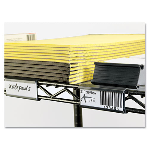 Image of Alera® Wire Shelving Shelf Tag, Side Load, 3" Long, Gray, 10/Pack