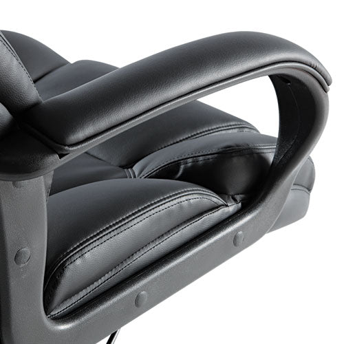 Image of Alera® Alera Fraze Series Executive High-Back Swivel/tilt Bonded Leather Chair, Supports 275 Lb, 17.71" To 21.65" Seat Height, Black