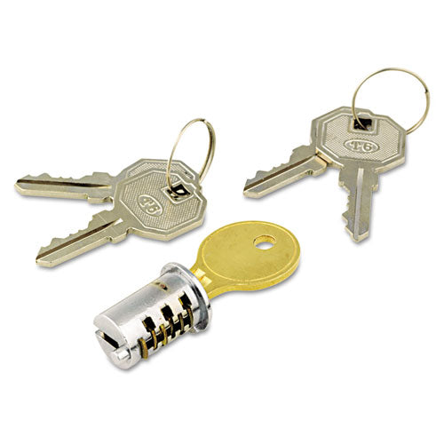 Image of Alera® Lock Core Set For Alera Metal File Pedestals, Chrome