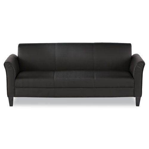 Image of Alera® Alera Reception Lounge Sofa Series, Three-Cushion Sofa, 77" x 31.5" x 32", Black