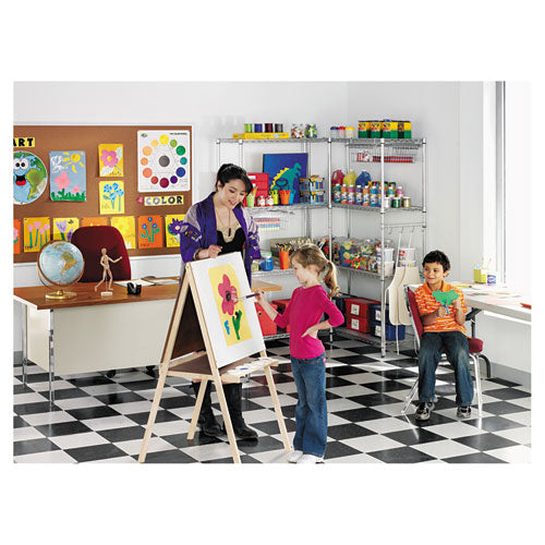 Image of Alera® NSF Certified Industrial Four-Shelf Wire Shelving Kit, 36w x 18d x 72h, Silver