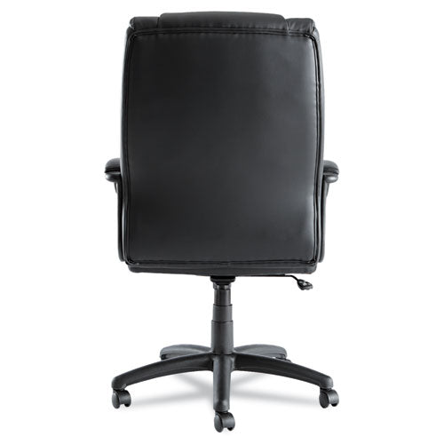 Image of Alera® Alera Fraze Series Executive High-Back Swivel/tilt Bonded Leather Chair, Supports 275 Lb, 17.71" To 21.65" Seat Height, Black
