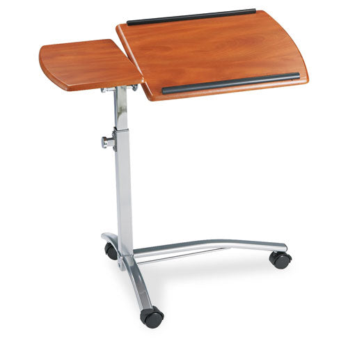 Image of Safco® Laptop Computer Caddy, 29.5" X 20" X 27" To 38", Medium Cherry