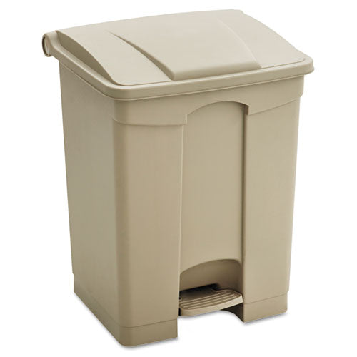 Image of Safco® Large Capacity Plastic Step-On Receptacle, 23 gal, Plastic, Tan