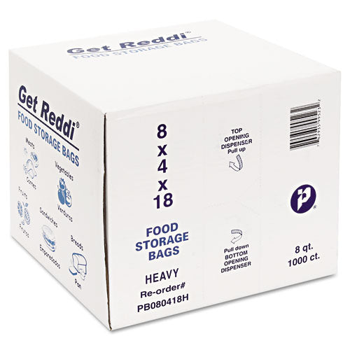 Image of Inteplast Group Food Bags, 2 gal, 8" x 4" x 18", Clear, 1,000/Carton
