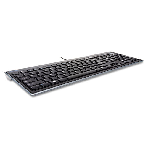 Image of Kensington® Slim Type Standard Keyboard, 104 Keys, Black