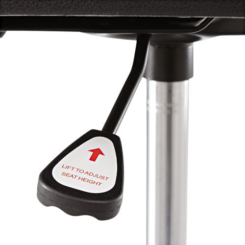 Image of Alera® Alera Interval Series Swivel Task Stool, Supports 275 Lb, 23.93" To 34.53" Seat Height, Graphite Gray Seat/back, Black Base
