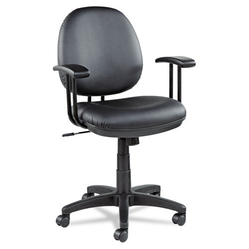 Image of Alera® Alera Interval Series Swivel/tilt Task Chair, Bonded Leather Seat/back, Up To 275 Lb, 18.11" To 23.22" Seat Height, Black