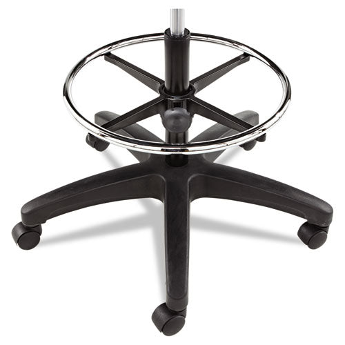 Image of Alera® Alera Interval Series Swivel Task Stool, Supports 275 Lb, 23.93" To 34.53" Seat Height, Graphite Gray Seat/back, Black Base