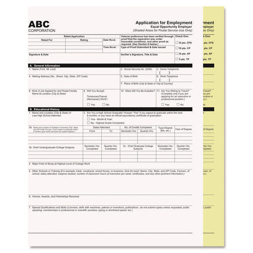 Image of Iconex Digital Carbonless Paper, 2-Part, 8.5 x 11, White/Canary, 2,500/Carton