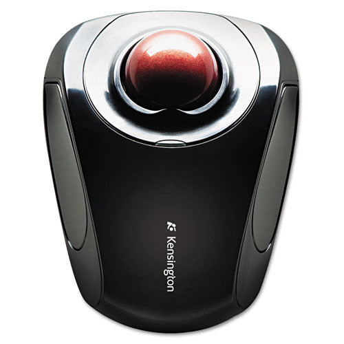 Image of Kensington® Orbit Wireless Mobile Trackball, 2.4 Ghz Frequency/30 Ft Wireless Range, Left/right Hand Use, Black/red
