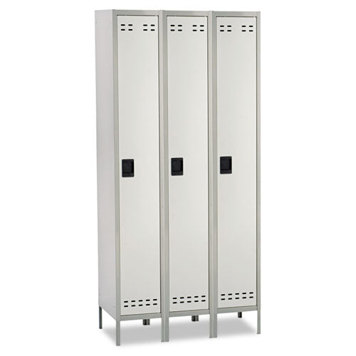 Image of Safco® Single-Tier, Three-Column Locker, 36w X 18d X 78h, Two-Tone Gray
