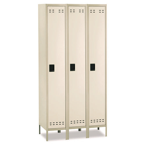 Image of Safco® Single-Tier, Three-Column Locker, 36w X 18d X 78h, Two-Tone Tan