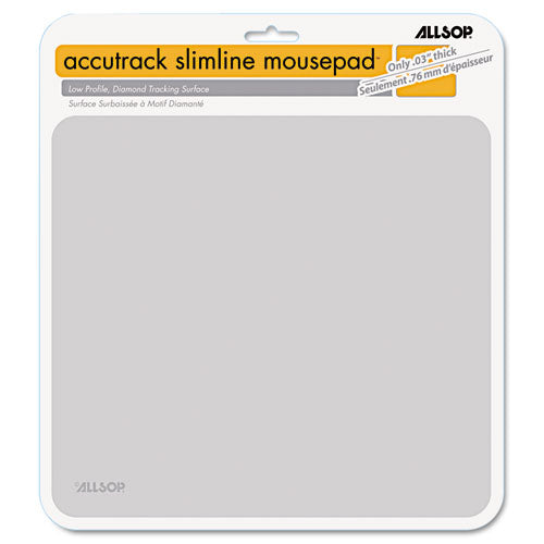Image of Allsop® Accutrack Slimline Mouse Pad, 8.75 x 8, Silver