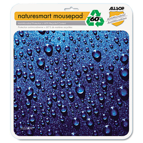 Image of Allsop® Naturesmart Mouse Pad, 8.5 x 8, Raindrops Design