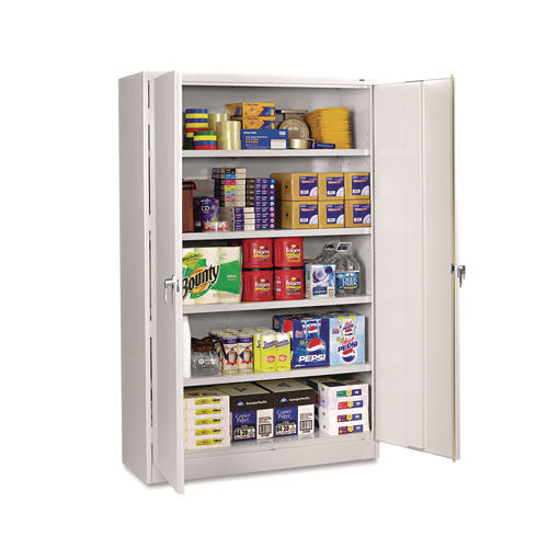 Image of Tennsco Assembled Jumbo Steel Storage Cabinet, 48w X 24d X 78h, Light Gray