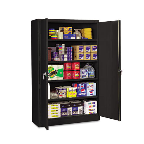 Image of Tennsco Assembled Jumbo Steel Storage Cabinet, 48w X 18d X 78h, Black