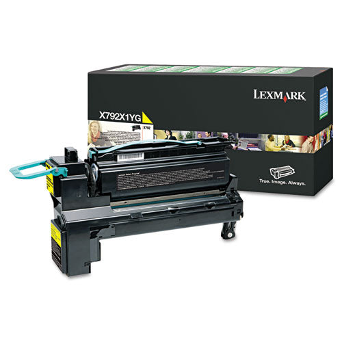 Image of Lexmark X792x1yg Return Program Extra High-Yield Toner, 20,000 Page-Yield, Yellow