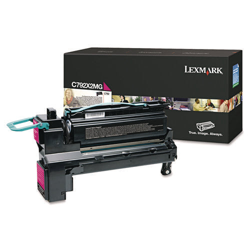 Image of Lexmark C792x2mg Extra High-Yield Toner, 20,000 Page Yield, Magenta