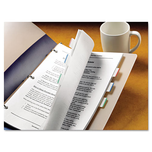 Image of Post-it® Tabs 1" Lined Tabs, 1/5-Cut, Lined, Assorted Colors, 1" Wide, 66/Pack