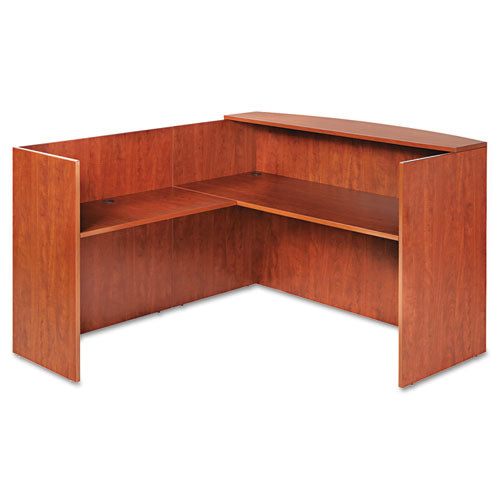 Image of Alera® Alera Valencia Series Reception Desk With Transaction Counter, 71" X 35.5" X 29.5" To 42.5", Medium Cherry