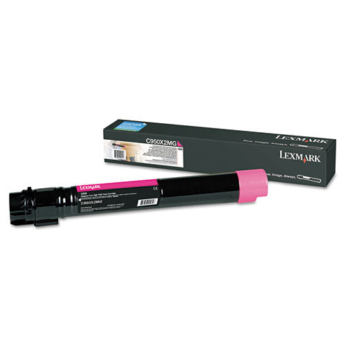 Image of Lexmark C950x2mg Extra High-Yield Toner, 22,000 Page-Yield, Magenta